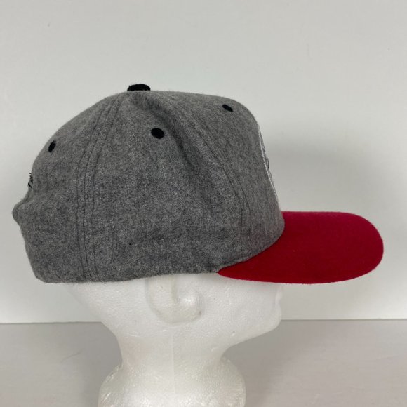 Toronto Raptors Mitchell & Ness Wool Blend Snapback Hat Cap Mens Gray Red NBA - Picture 4 of 7